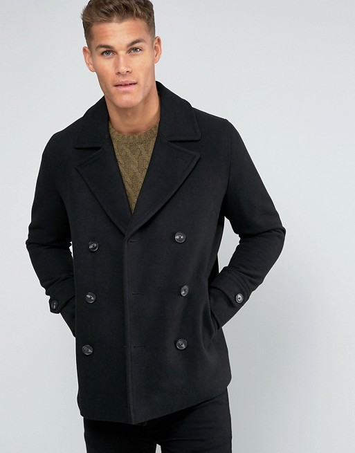 wool mix pea coat